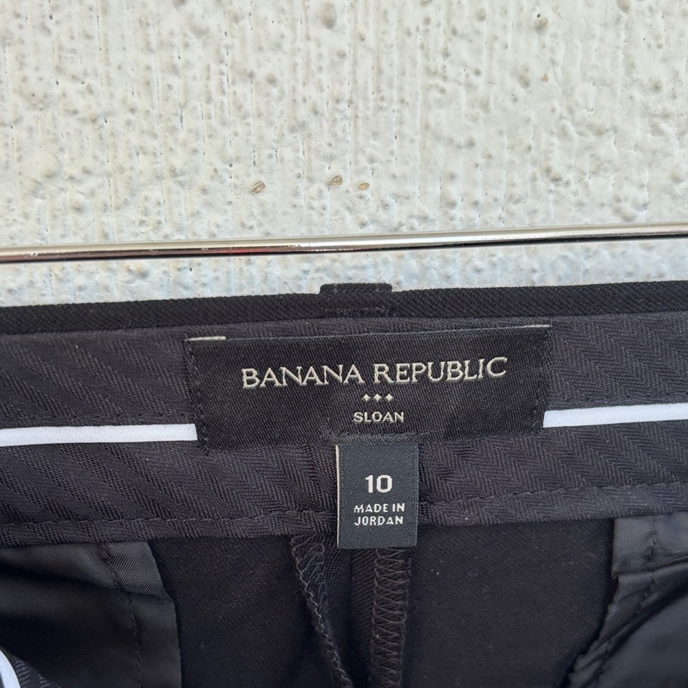 Banana Republic Sloan Classic Black High Rise Trousers sz 10 - Picture 5 of 8